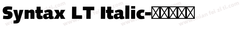 Syntax LT Italic字体转换